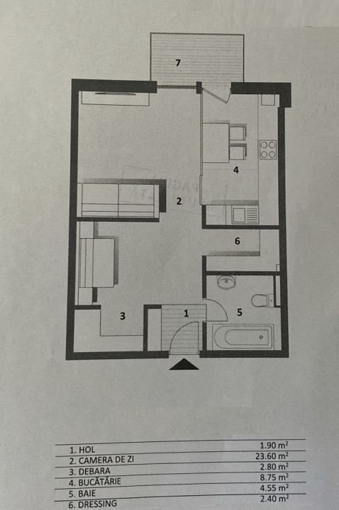 Apartament cu o camera, 44 mp utili, ansamblul New City Frunzisului