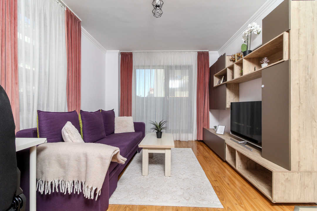 Apartament 2 camere, bloc NOU, mobilat si utilat, CURTE PRIVATA cu  CF!